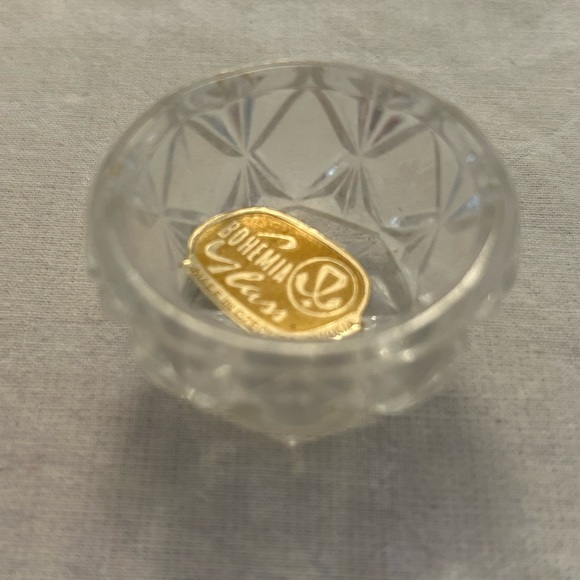 👀 HUGE SALE! VINTAGE BOHEMIA GLASS (6) GLASS SALT CELLARS/SPOONS CZECHOSLOVAKIA - Picture 6 of 9